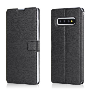 Case Samsung Galaxy S10 / Pre-Order * เคสลายไม้หนัง PU ยืนการ์ดสล็อตเคสTPU ด้วยเชือกแขวน *