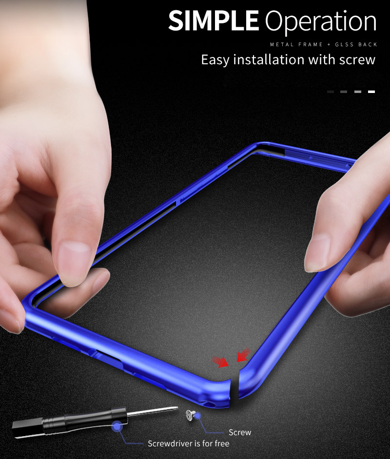 Case Huawei P30 Pro / Pre-Order * กรอบโลหะแม่เหล็ก + กระจก ครอบคลุม 360 องศา *