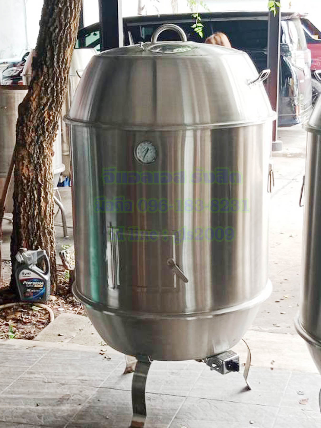 ถังอบเป็ดสแตนเลส80เซน ใช้แก๊ส