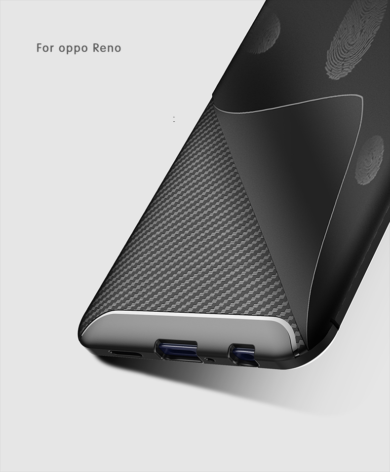 Case OPPO Reno / Pre-order * เคสคาร์บอนไฟเบอร์เนื้อ TPU ป้องกันอ่อนนุ่มยืดหยุ่นและทนทาน *