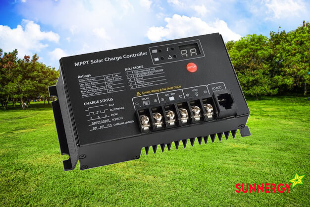 ตัวควบคุมการชาร์จแบตเตอรี่ แบบ MPPT ขนาด 10A 12/24V (Max Volt Input: 150V) SR-MT2410