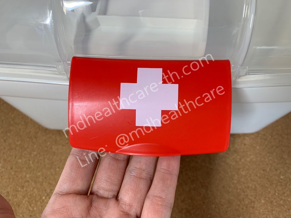 กล่องใส่ยาขนาดใหญ่ XXL จัมโบ้ 33*22*20 cm. สีแดง จำนวน1ใบ