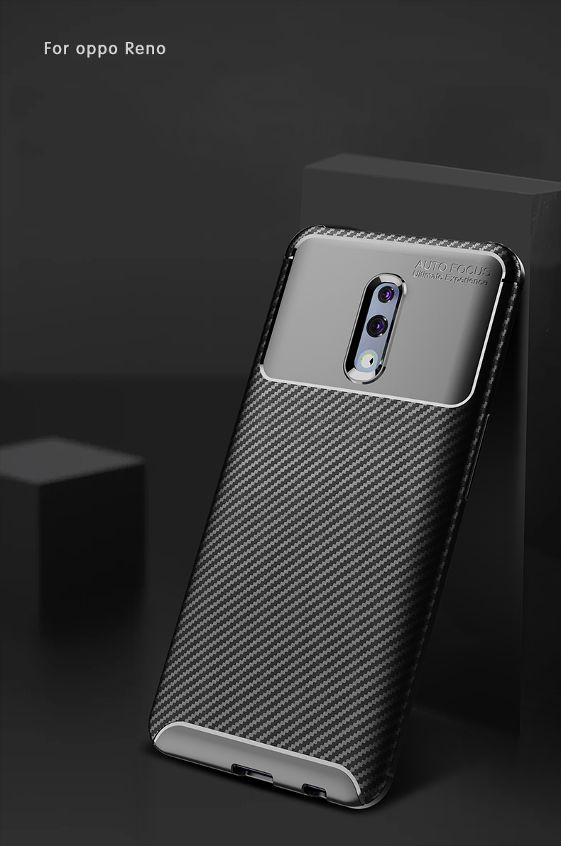 Case OPPO Reno / Pre-order * เคสคาร์บอนไฟเบอร์เนื้อ TPU ป้องกันอ่อนนุ่มยืดหยุ่นและทนทาน *
