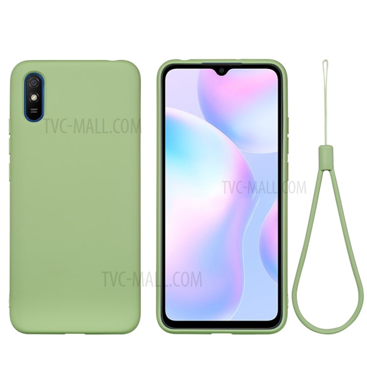 Case Xiaomi Redmi 9A / Pre-order * เคสป้องกันโทรศัพท์ซิลิโคนเหลวพร้อมสายคล้องมือ *
