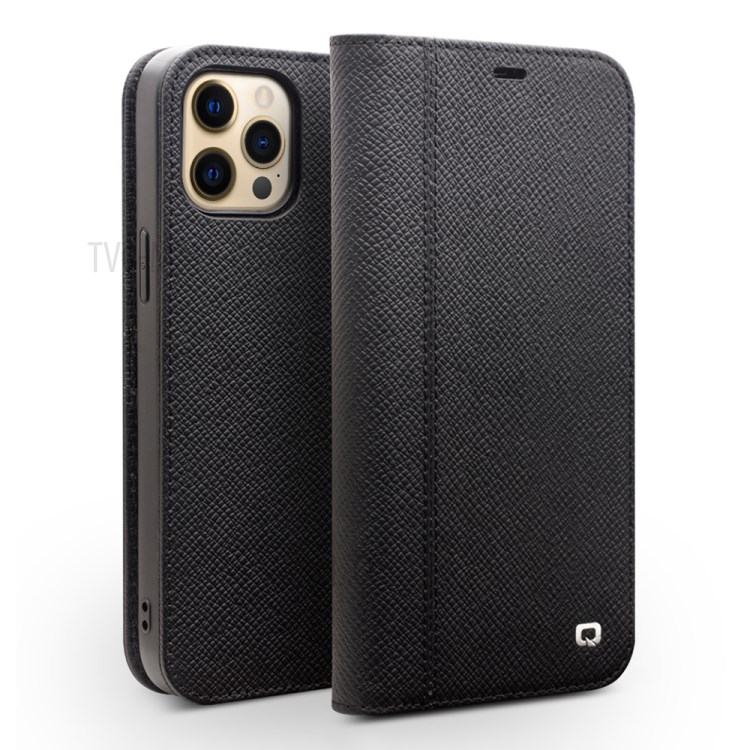 Case iPhone 12 / 12 Pro # Pre-Order * QIALINO การออกแบบ 2-in-1: กระเป๋าเงินหนังแท้และหนังวัว 2 ชั้นและเคสหลัง TPU ที่ถอดออกได้ *