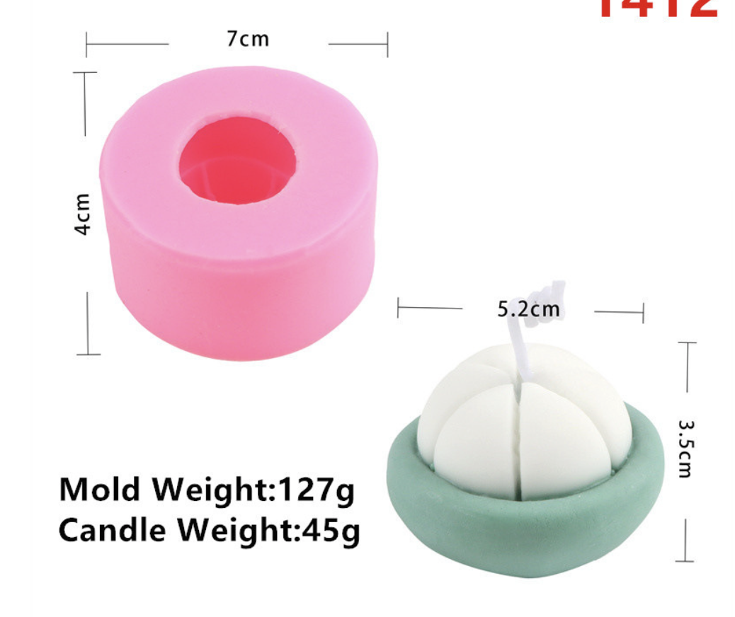 แม่พิมพ์ซิลิโคน มังคุด 50g นำเข้า 1 ชิ้น 5.2*3.5 cm 005461