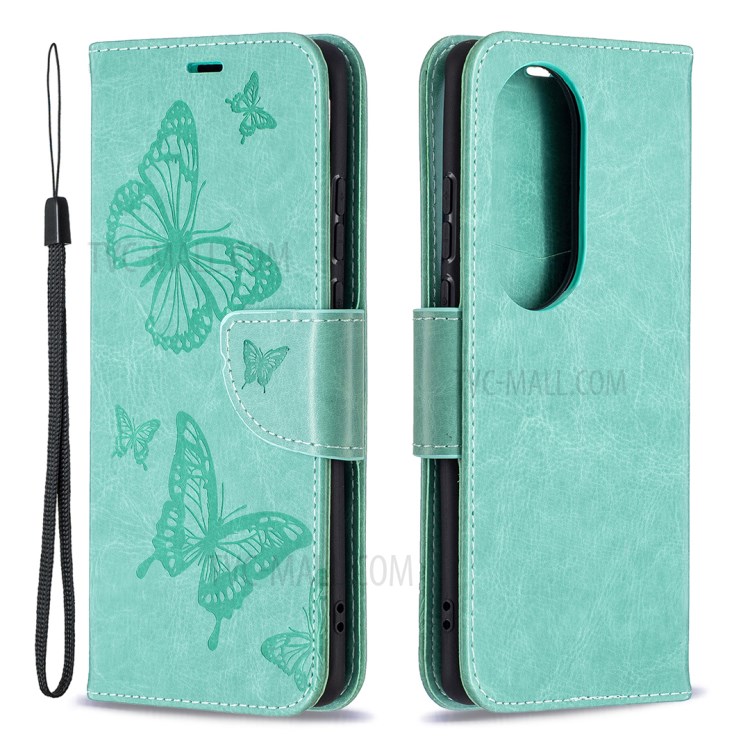 Case Huawei P50 Pro # Pre-Order * เคสซองใส่กระเป๋าสตางค์หนังพิมพ์ลายผีเสื้อ *
