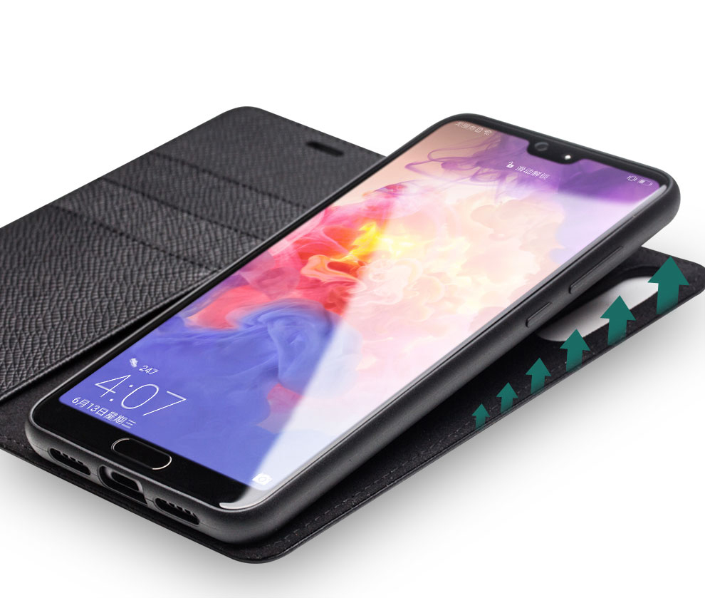 Case Huawei P20 / Pre-order * QIALINO เนื้อหนังวัวแท้ + PC + TPU ถอดออกได้ 2 in 1 *