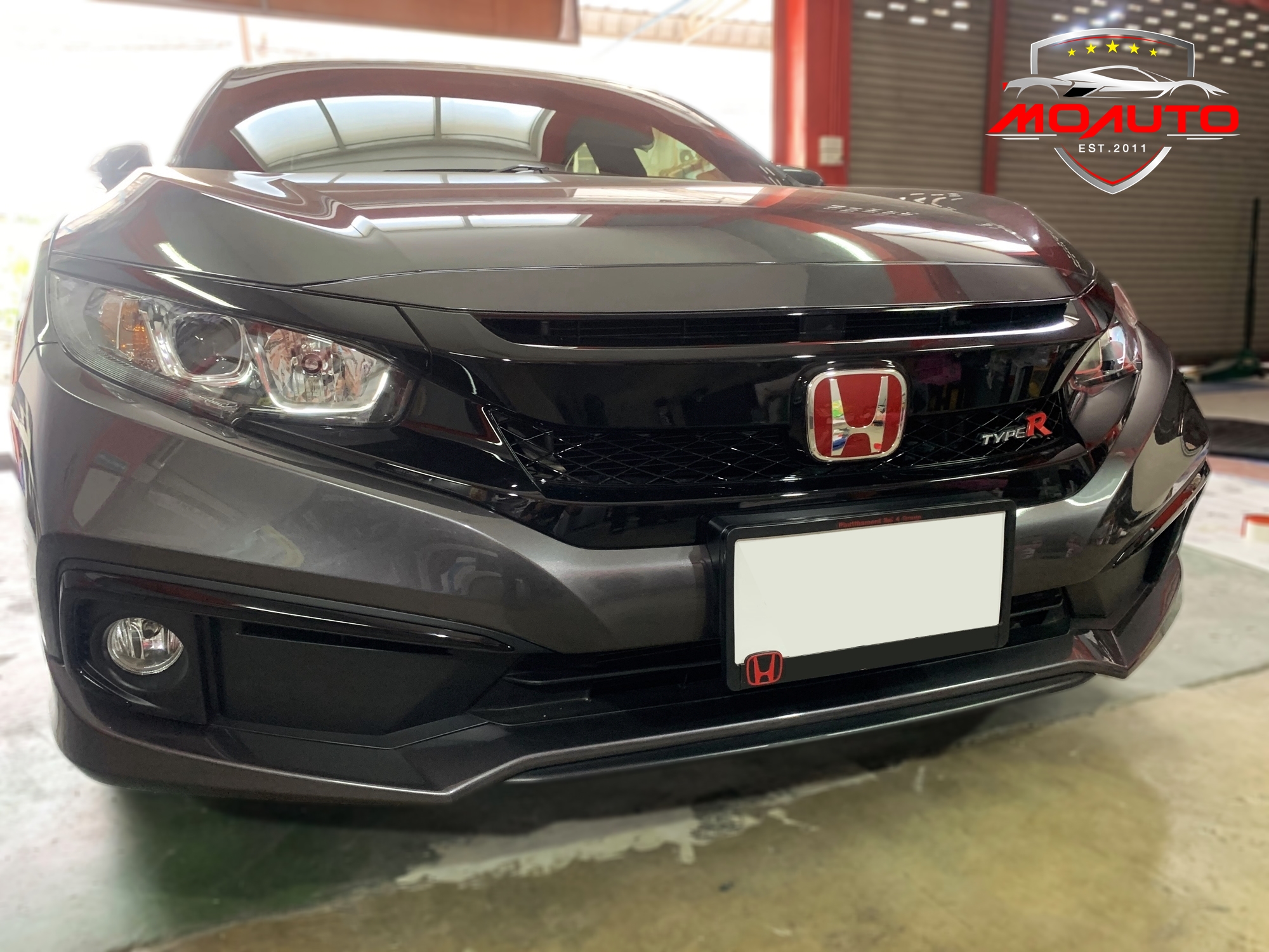 คิ้วครอบไฟตัดหมอก RS ดำเงา แท้ศูนย์ CIVIC FC MC