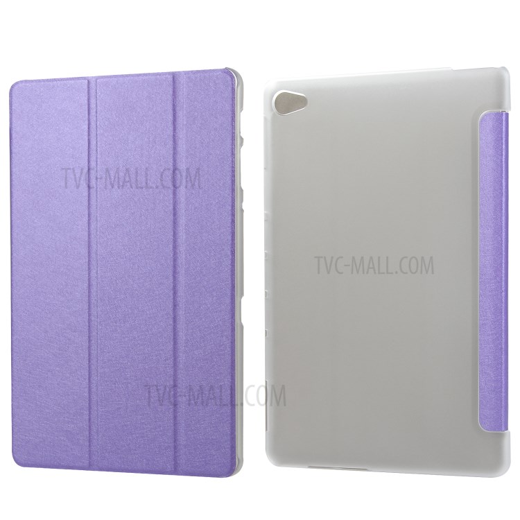 Case Huawei MediaPad M5 Lite 10' / Pre-order * เคสผ้าไหมเนื้อหนัง PU เปลือกสไตล์ที่หรูหรา 3 - พับ *