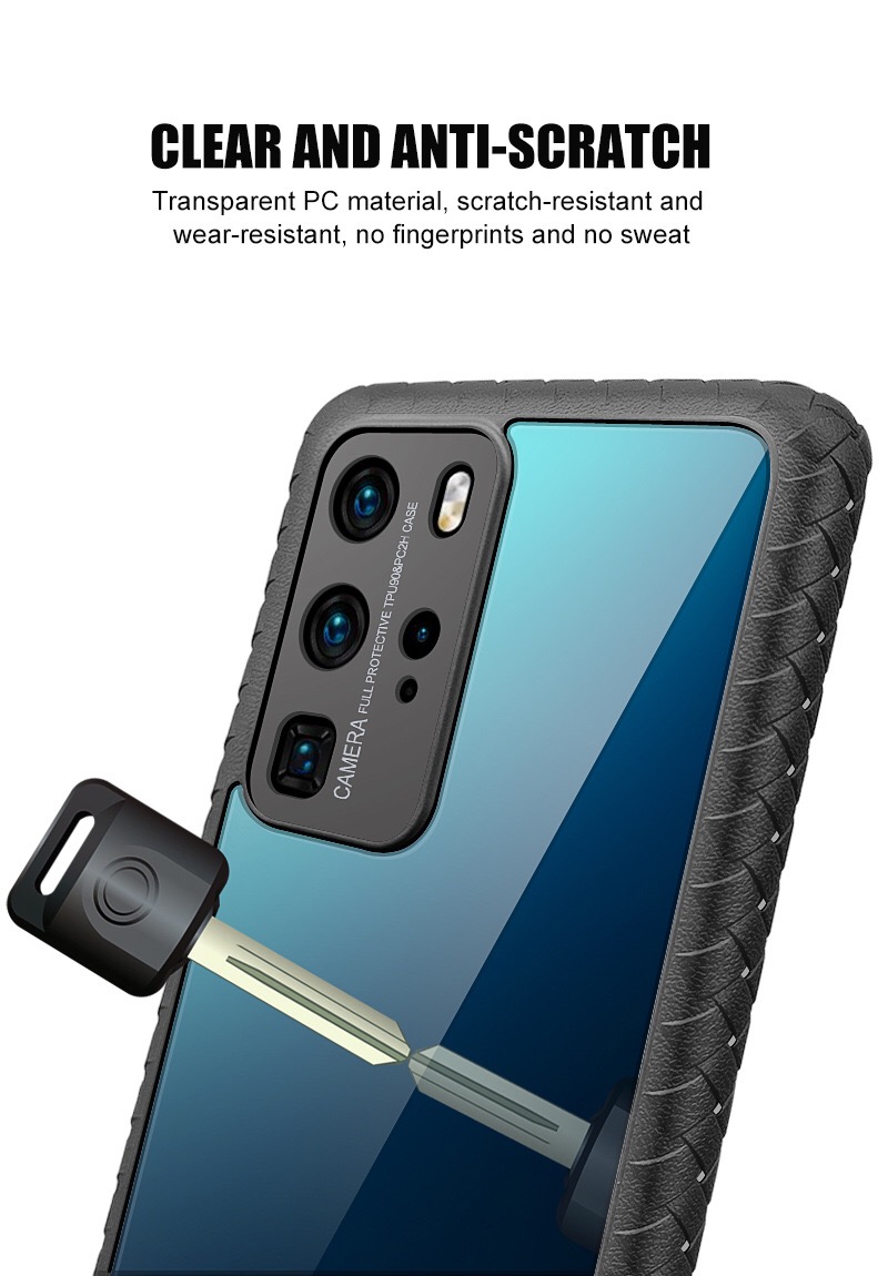 Case Huawei P40 Pro / Pre-order * เคสทอเนื้อ TPU กรอบ PC Back Combo ทำจากพลาสติกแข็ง + วัสดุ TPU อ่อน *