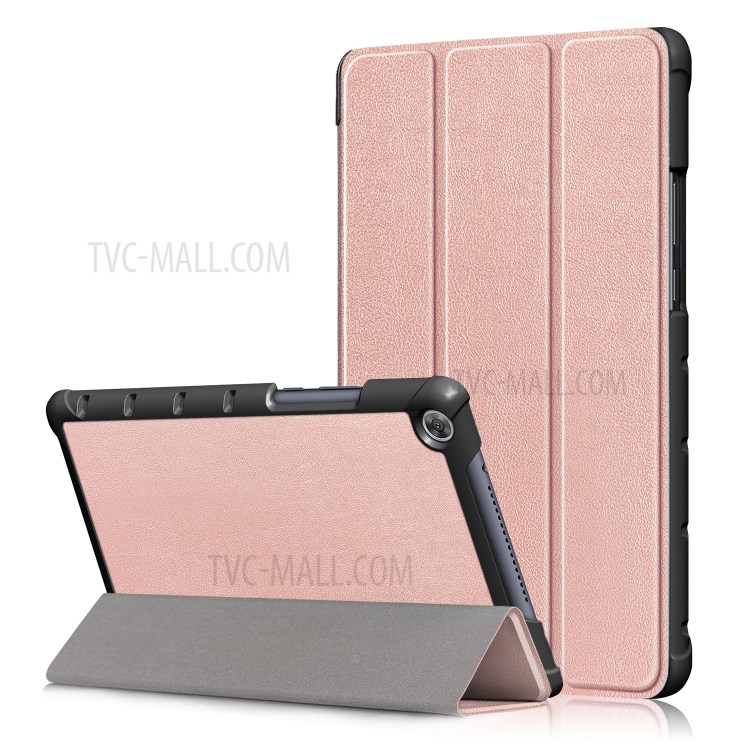 Case Huawei MediaPad M5 lite / Pre-Order * ผิวลิ้นจี่หนัง PU ยืน 3 - พับ หนัง PU คุณภาพดีและรูปลักษณ์ที่น่าดึงดูด *