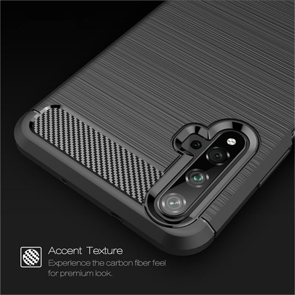 Case Huawei Nova 5T / Pre-order * พื้นผิวคาร์บอนไฟเบอร์ ทำจากวัสดุ TPU คุณภาพสูงปลอดสารพิษและทนทาน *
