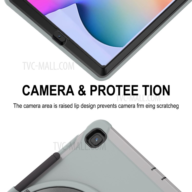 Case Samsung Galaxy Tab S6 Lite / Pre-Order * เคสฝาครอบแท็บเล็ต PC + TPU แบบหมุนได้ 360 °พร้อมช่องเสียบปากกาและสายคล้องมือ *