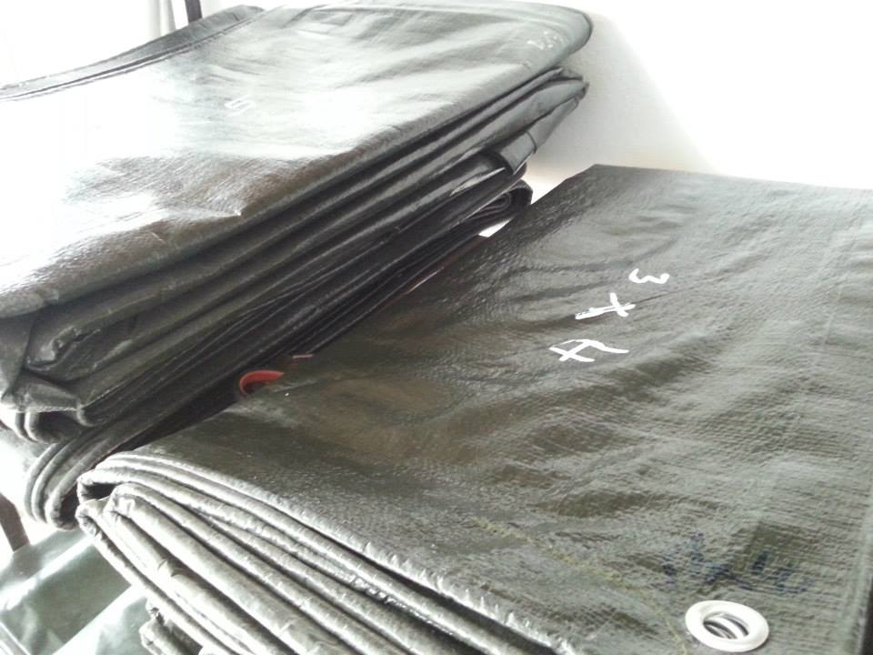 ผ้าใบ รังสิต ปทุมธานี คลุมสินค้า กันฝน กันแดด เคลือบ2ด้าน น้ำหนักเบา ขนาดกว้าง 3หลา x ยาว 5เมตร