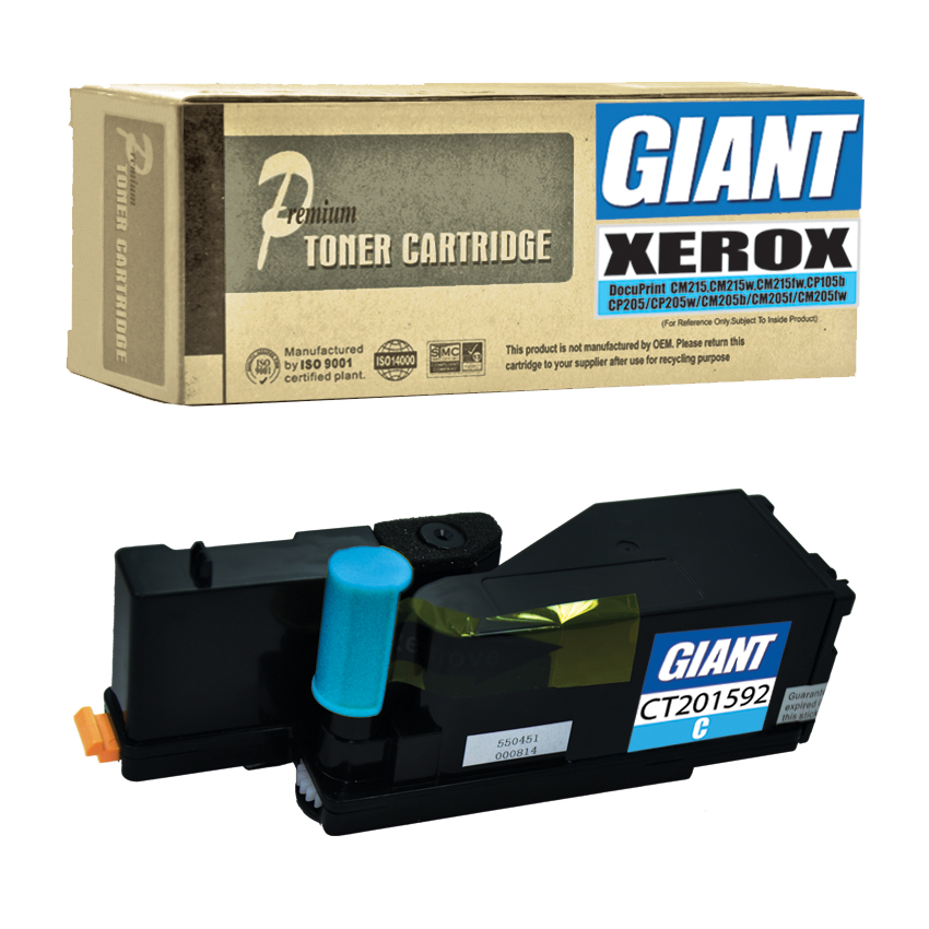 ตลับหมึกเลเซอร์สีน้ำเงิน GIANT Fuji Xerox (CT201592) CP105 / CP215 / CM215 Cyan (Toner Cartridge)
