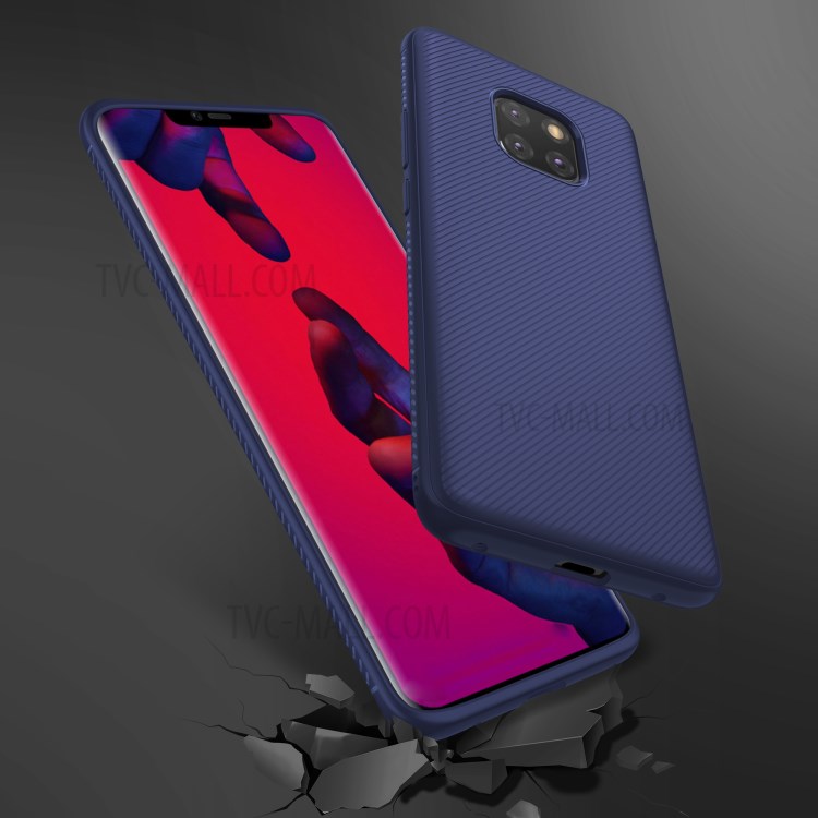 Case Huawei Mate 20 Pro / Pre-order * เคส TPU พื้นผิวทแยง, กันลื่น, ป้องกันลายนิ้วมือและป้องกันรอยขีดข่วน *