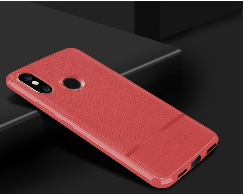 Case Xiaomi Mi Max 3 / Pre-Order * พื้นผิวลิ้นจี่และแปรงพื้นผิวป้องกันการลื่นและป้องกันลายนิ้วมือ *