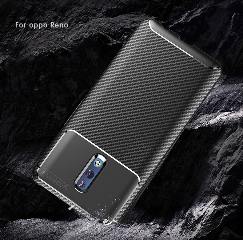 Case OPPO Reno / Pre-order * เคสคาร์บอนไฟเบอร์เนื้อ TPU ป้องกันอ่อนนุ่มยืดหยุ่นและทนทาน *