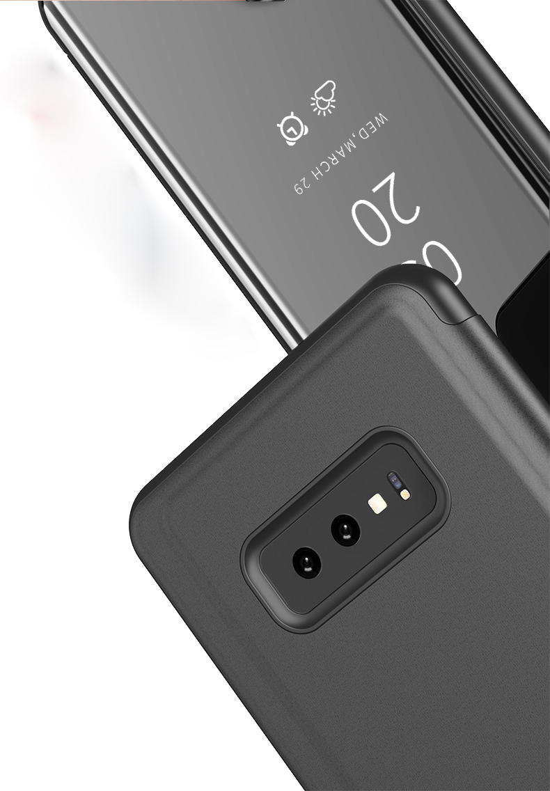 Case Samsung Galaxy S10 / Pre-Order * เคสทำจากวัสดุหนัง PC + PU หน้าต่างโปร่งแสงเพื่อการดูข้อมูลที่ง่าย *