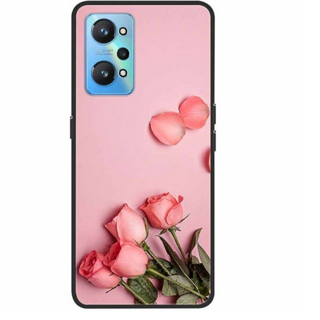 Case Realme C35 # Pre-Order * เคสพิมพ์ภาพดอกไม้ ผีเสื้อ ยอดนิยมสีดำซิลิโคน *