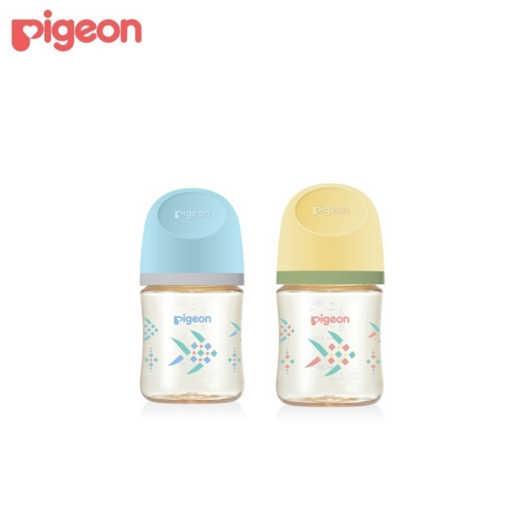PigeonขวดนมPPSU 5OZ แพคคู่ลายปลาตะเพียน ขวดนมสีชาจุกSS