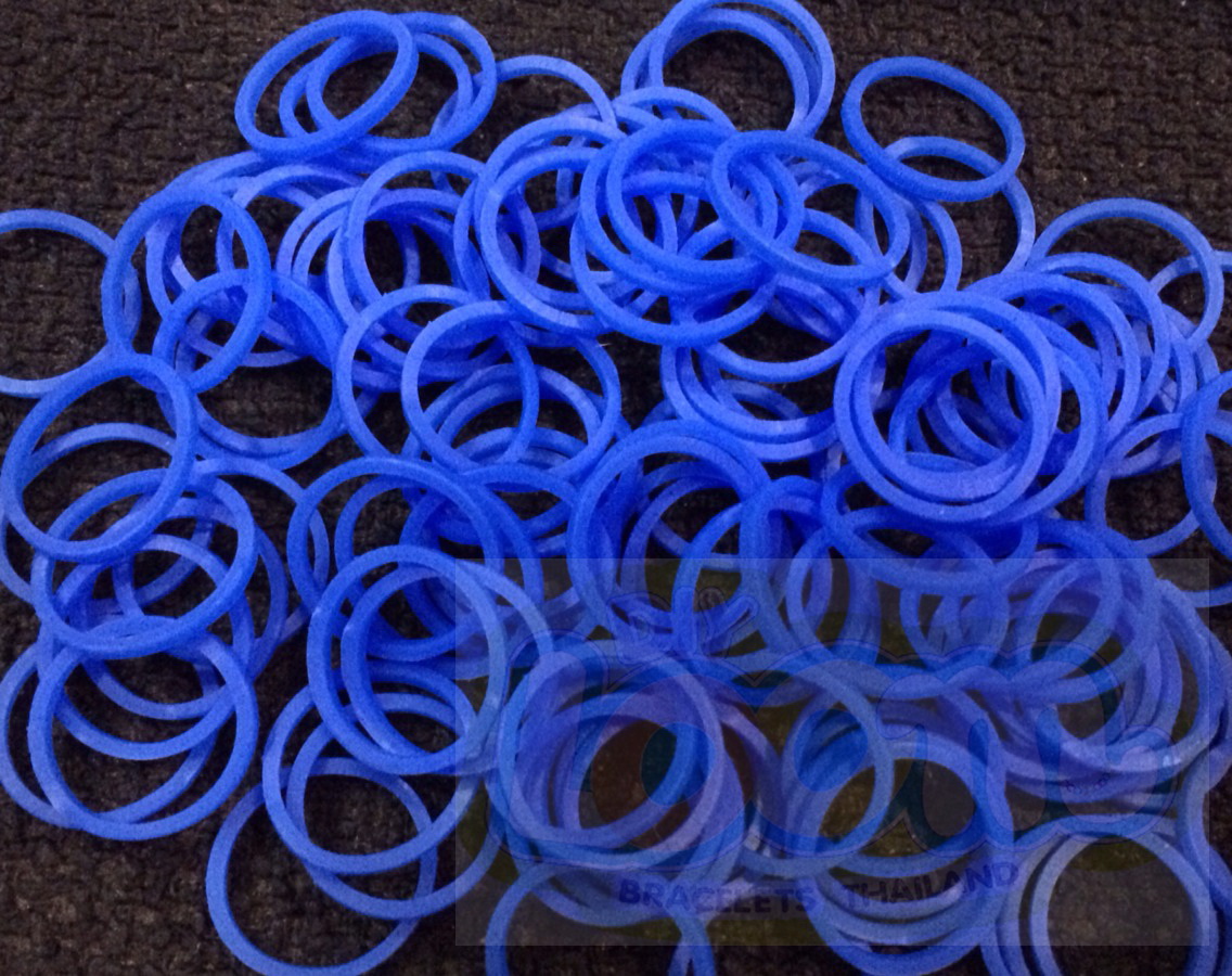 100% Silicone Loom Band สีฟ้าอมน้ำเงิน 600เส้น ( # 31 )