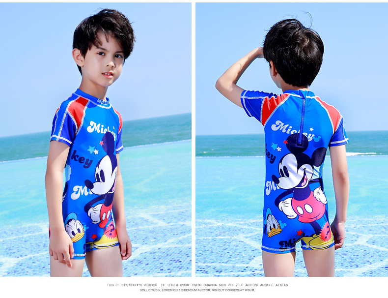 ชุดว่ายน้ำ พร้อมหมวก ลายมิกกี้ ไซส์ XL