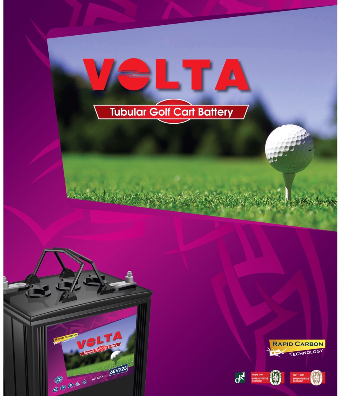 แบตรถกอล์ฟ แบตเตอรี่รถกอล์ฟ รถไฟฟ้า (Volta Tubular Golf Cart Battery)