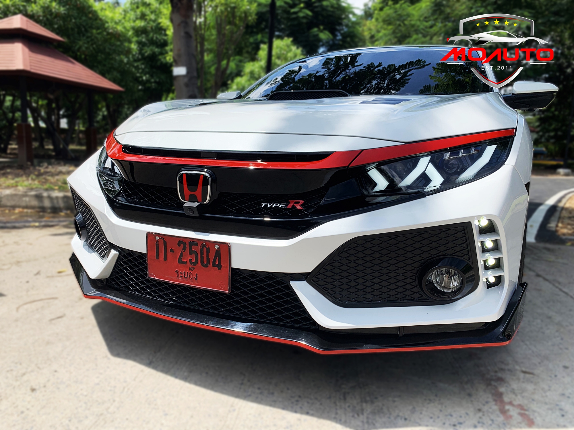 คิ้วกระจังหน้าแดง CIVIC FC / FK