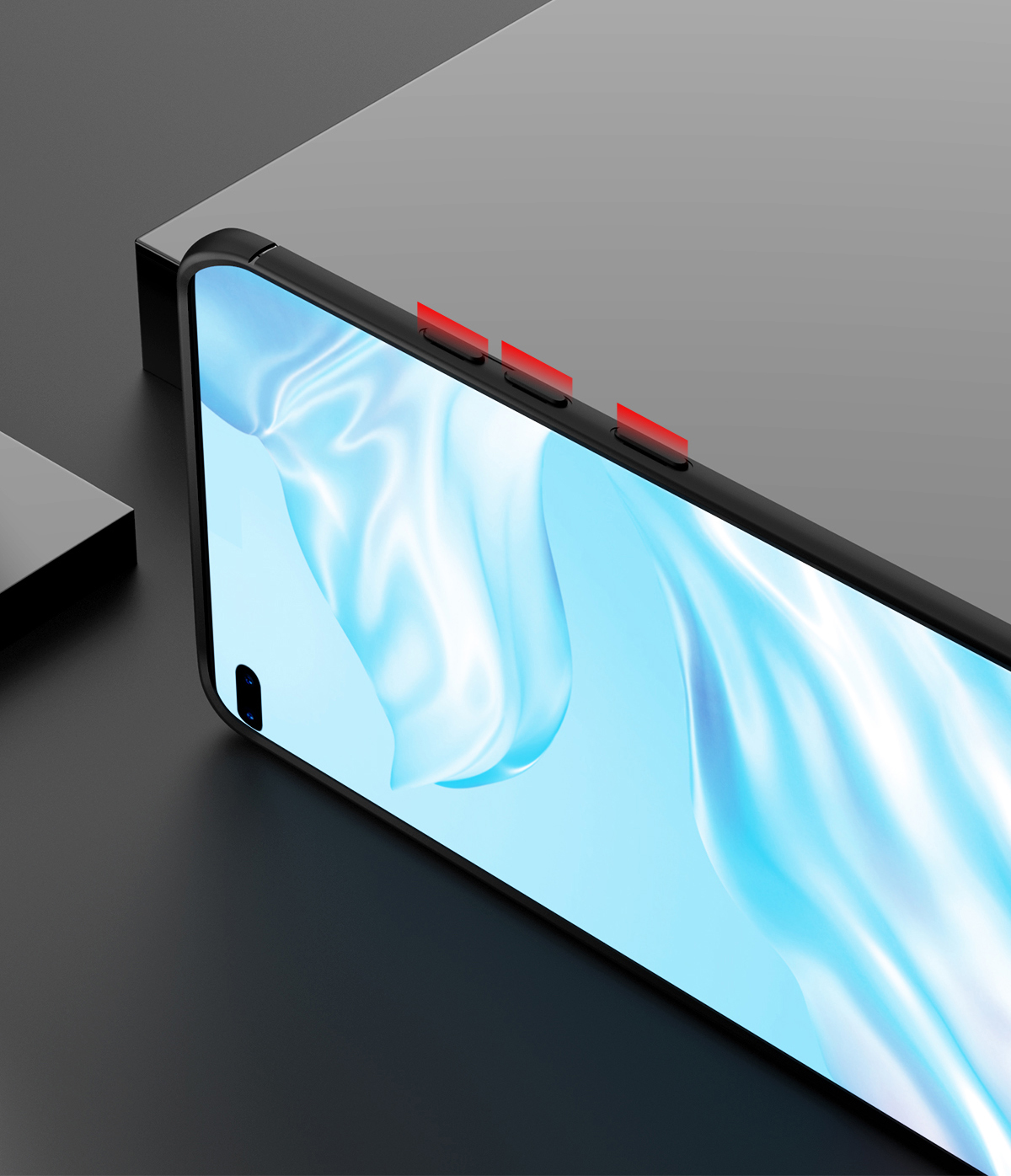 Case Huawei P40 Pro / Pre-order * LENUO เคสโลหะโทรศัพท์ TPU พร้อมฝาครอบแผ่นแม่เหล็ก + แหวน *