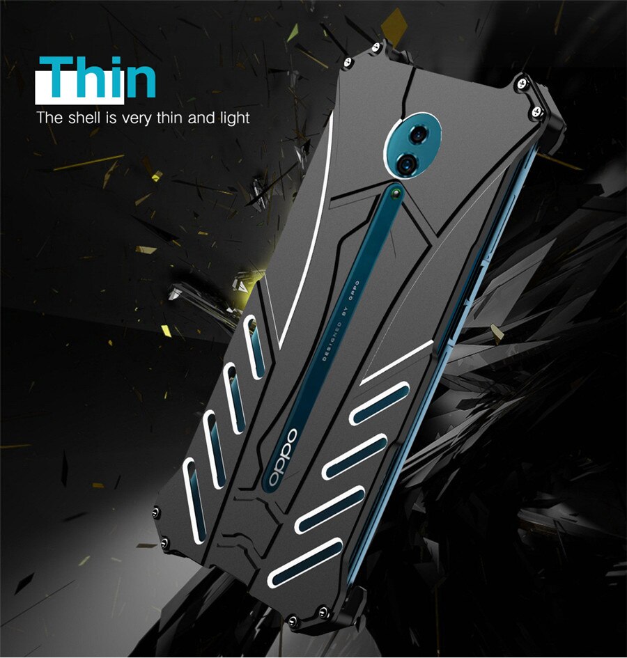Case OPPO Reno 10x Zoom / พรีออเดอร์ * R-JUST Armor โลหะอลูมิเนียม กันกระแทก *