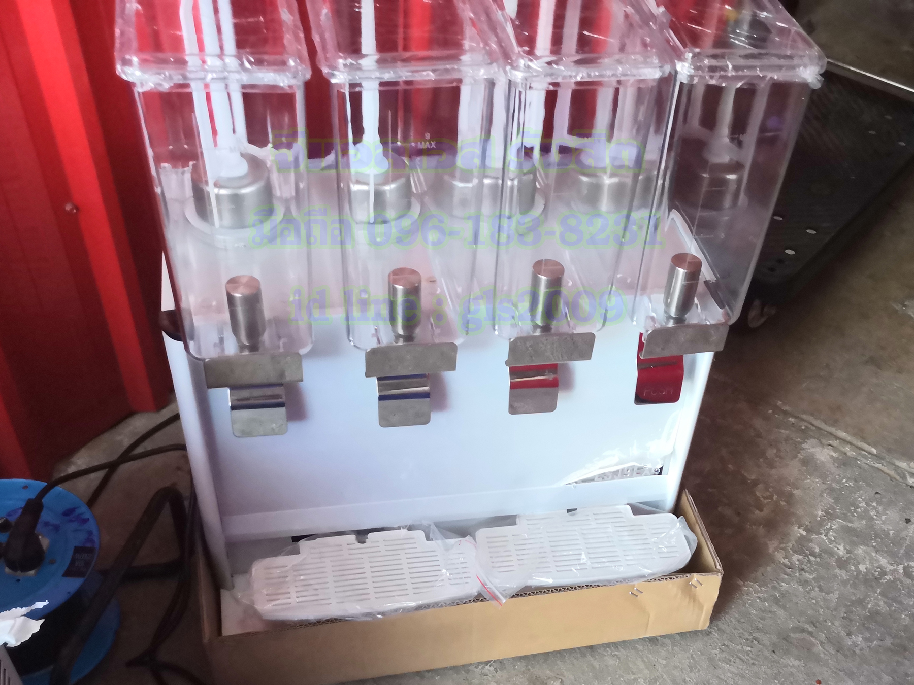 ตู้กดน้ำหวาน4ช่อง ช่องละ9ลิตร ทำความเย็นในตัว