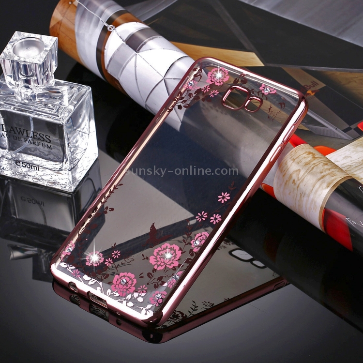 Case Samsung Galaxy J5 Prime # Pre-Order * ดอกไม้รูปแบบเพชรห่อหุ้มด้วยไฟฟ้าเคส TPU แบบอ่อนนุ่มป้องกัน *