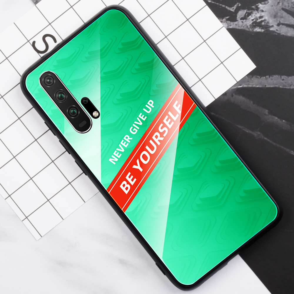 Case Huawei Nova 5T / Pre-order * เคสแบบกระจกนิรภัย PC TPU กระจกหลังมีความแข็ง 9H ป้องกันรอยขีดข่วนและทนต่อการสึกหรอ *