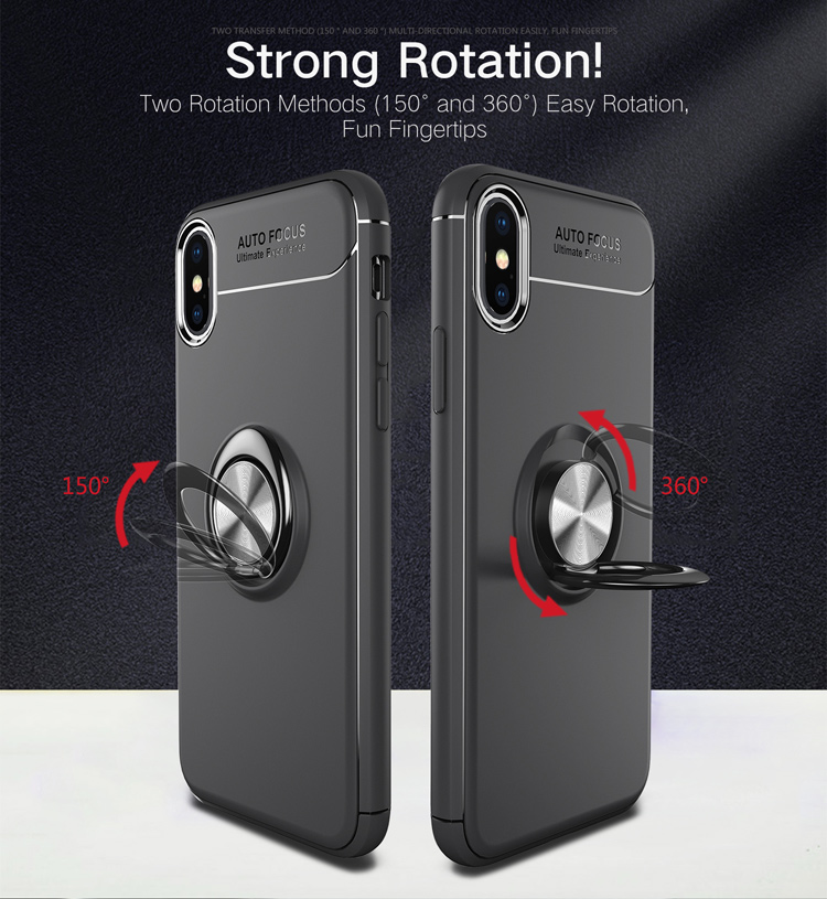 Case iPhone X , iPhone XS / Pre-Order * แหวนนิ้ว +ขา TPU + PC ไฮบริด หมุนได้ 360 องศา *