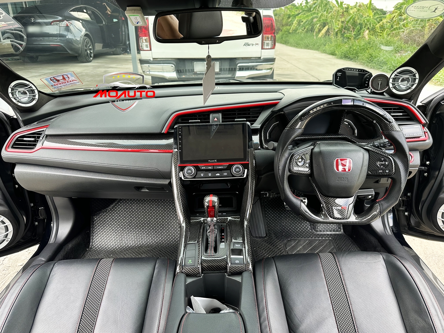 ชุดครอบคอนโซลเกียร์ CARBON แท้ CIVIC FC / FK 2016-2021