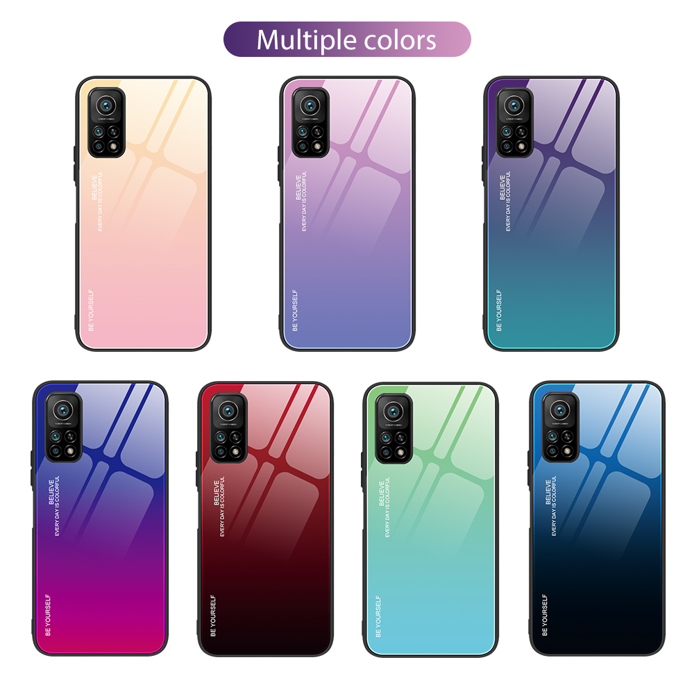 Case Xiaomi Mi 10T 5G / Mi 10T Pro 5G # Pre-order * เคสกระจกนิรภัยปกหลัง ไล่โทนสีแบบ Painted *