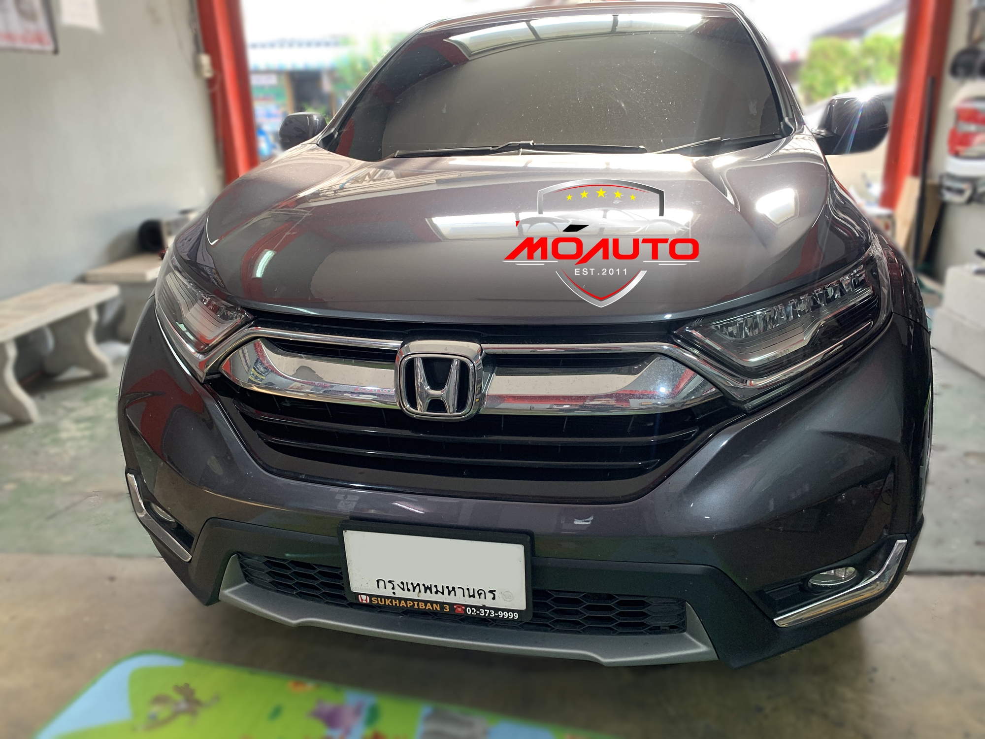 ชุดระบบช่วยเตือนมุมอับสายตาที่กระจกมองข้าง V1 (Blind Spot Monitor) CR-V G5