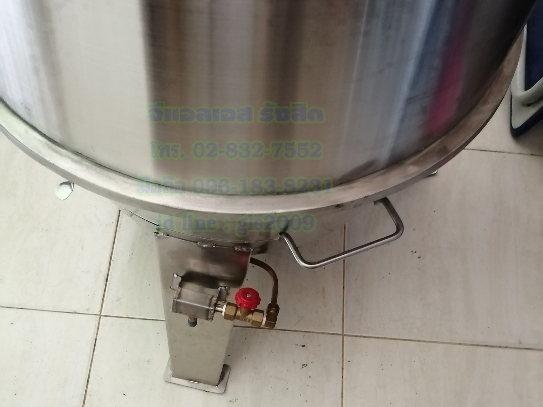 ถังอบหมูแดง70เซนสแตนเลส