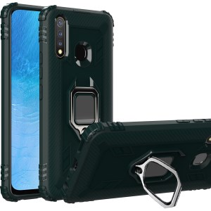 Case Vivo Y19 / Pre-Order * เคสแหวนนิ้วขาตั้งกันกระแทก TPU ทำจากวัสดุ TPU พร้อมเนื้อคาร์บอนไฟเบอร์ *