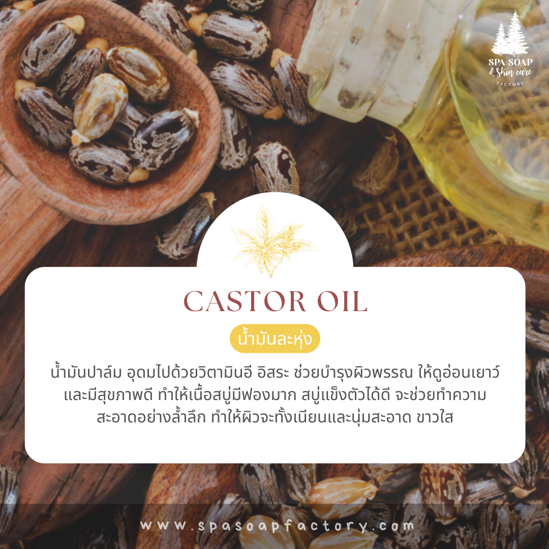 น้ำมันละหุ่ง Castor Oil - สบู่น้ำมัน Oil Soap น้ำมันละหุ่ง Castor Oil - สบู่น้ำมัน Oil Soap