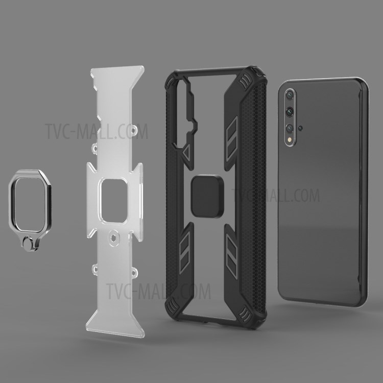 Case Huawei Nova 5T / Pre-order * เคสโทรศัพท์ PC + TPU ไฮบริดพร้อมขาตั้ง *