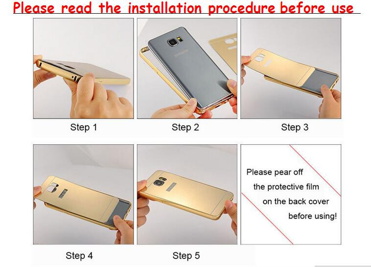 Case Huawei Y6ii / Pre-order * Bumpers 2in1 แกร่งกันชนโลหะ + พลาสติกแผ่นหลังเงาเหมือนกระจก *