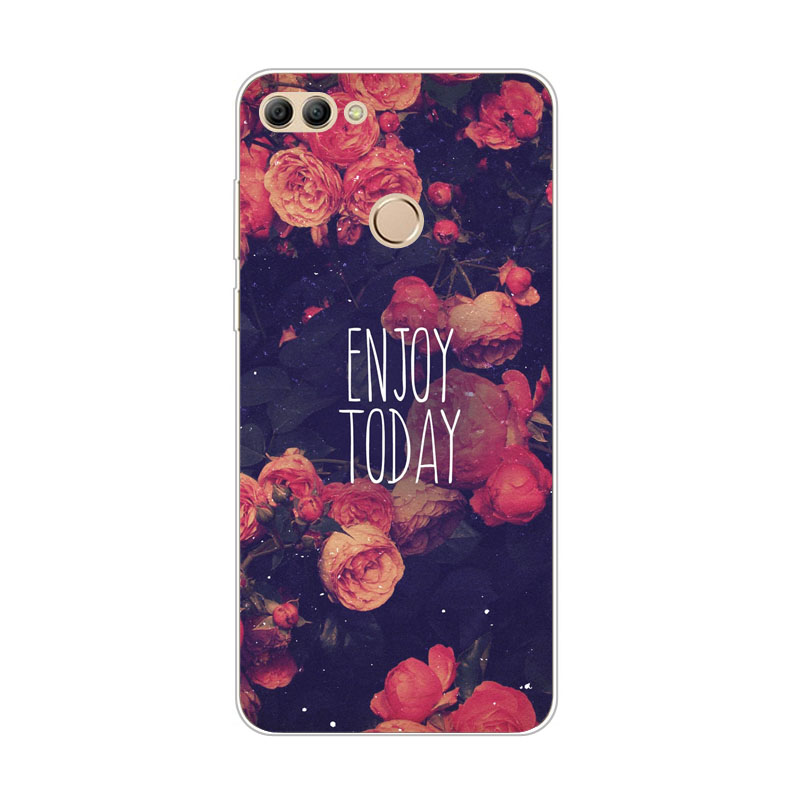 Case Huawei Y9 / Pre-order * เคสซิลิคอนสดใสดอกไม้จิตรกรรมSoft TPU *