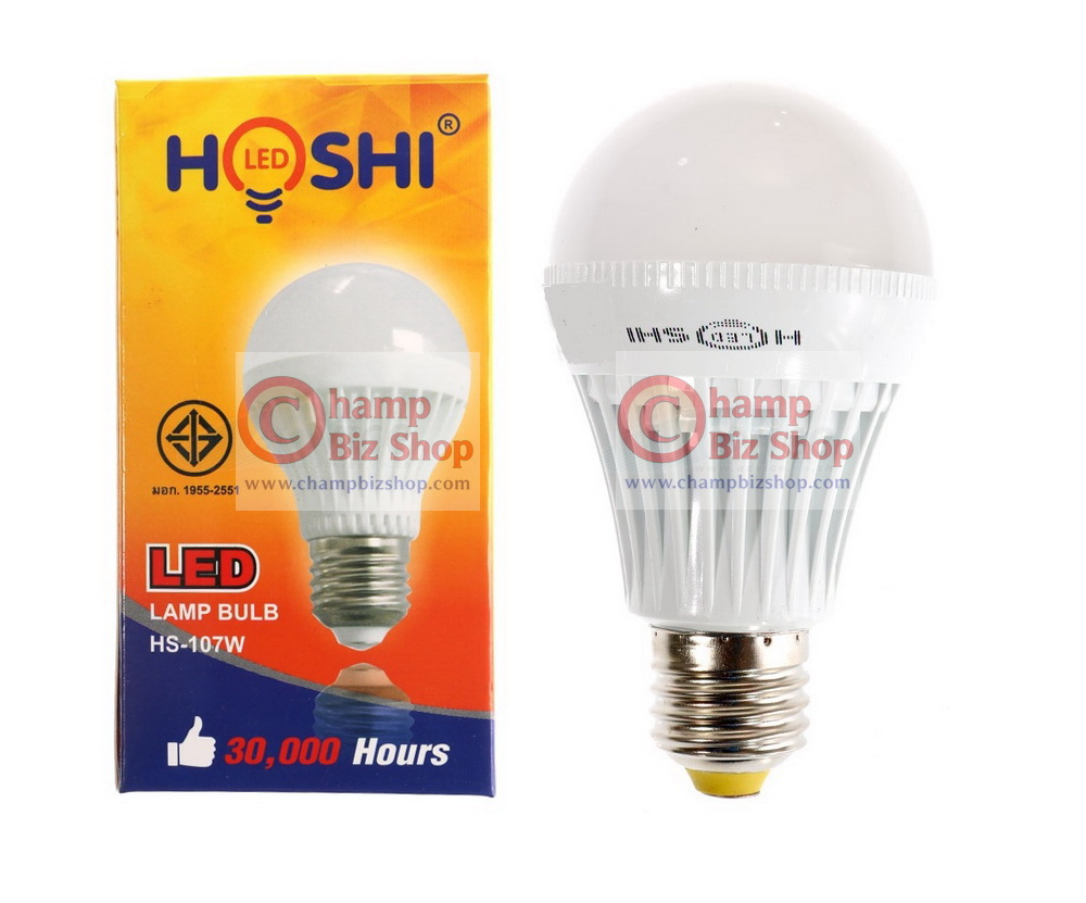 หลอดไฟ LED HOSHI E27 7W (WW) แสงสีเหลือง