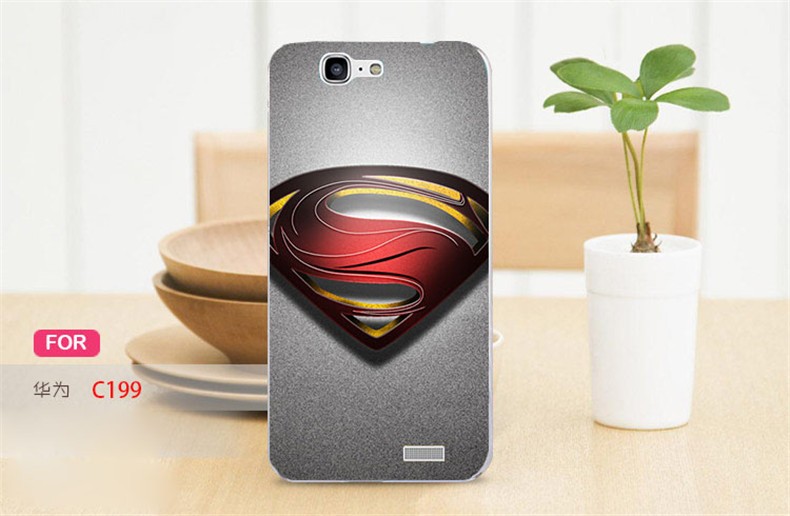 Case Huawei G7 / Pre-order * เคสพลาสติกแข็งพิมพ์ลายการ์ตูน Captain America Batman สีสันสดใส *