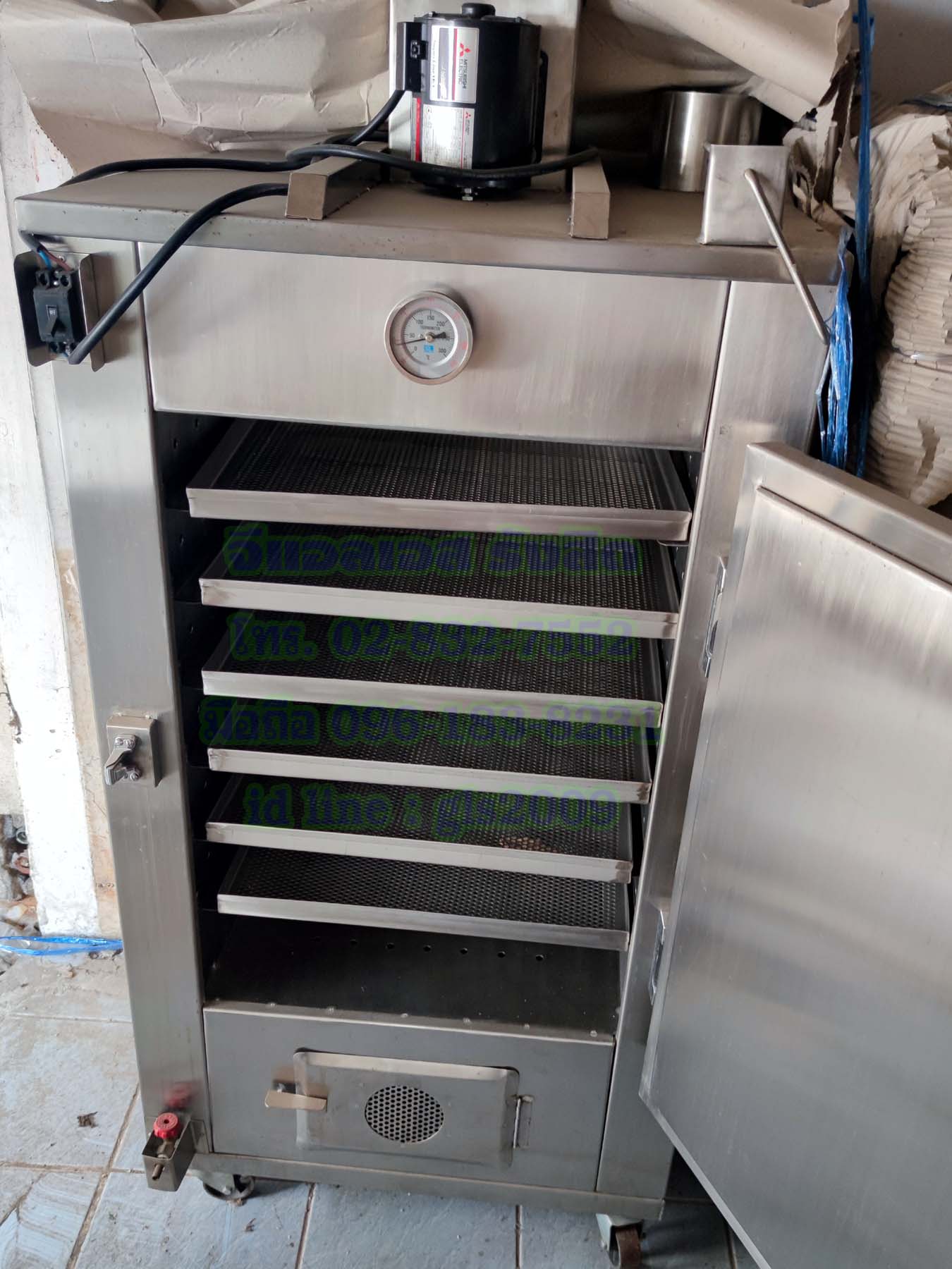 ตู้อบผลไม้สแตนเลส6ชั้น