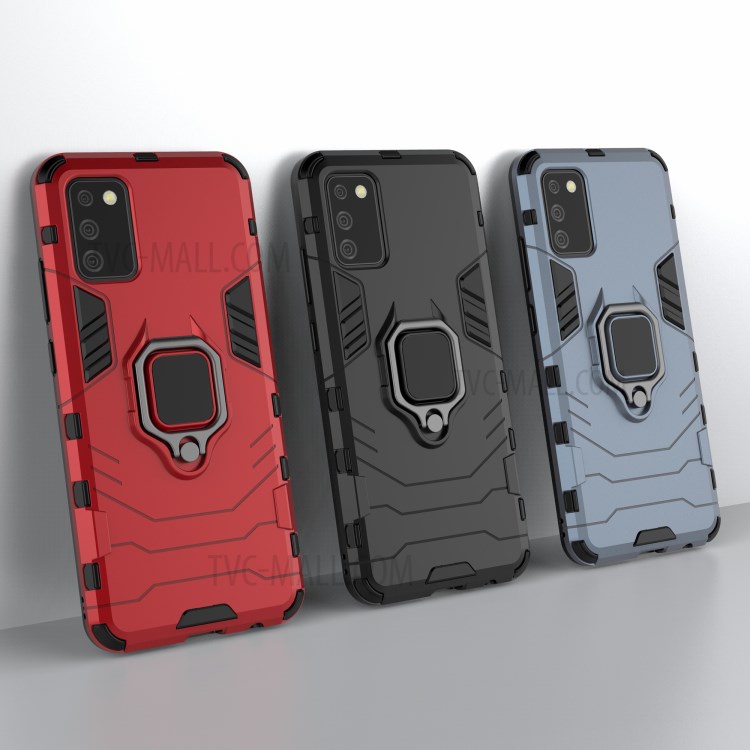 Case Samsung Galaxy A02s / Pre-Order * เคสแหวนนิ้ว Kickstand Case PC + TPU Hybrid พลาสติกแข็ง + TPU อ่อน = ตัวป้องกันสองชั้น *