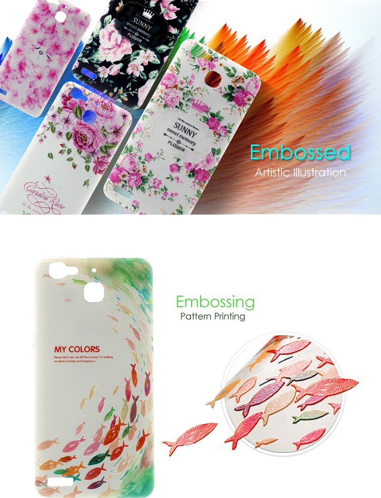 Case Huawei GR3 / Pre-order * รูปแบบการพิมพ์ลายนูน Softlyfit เคส TPU *